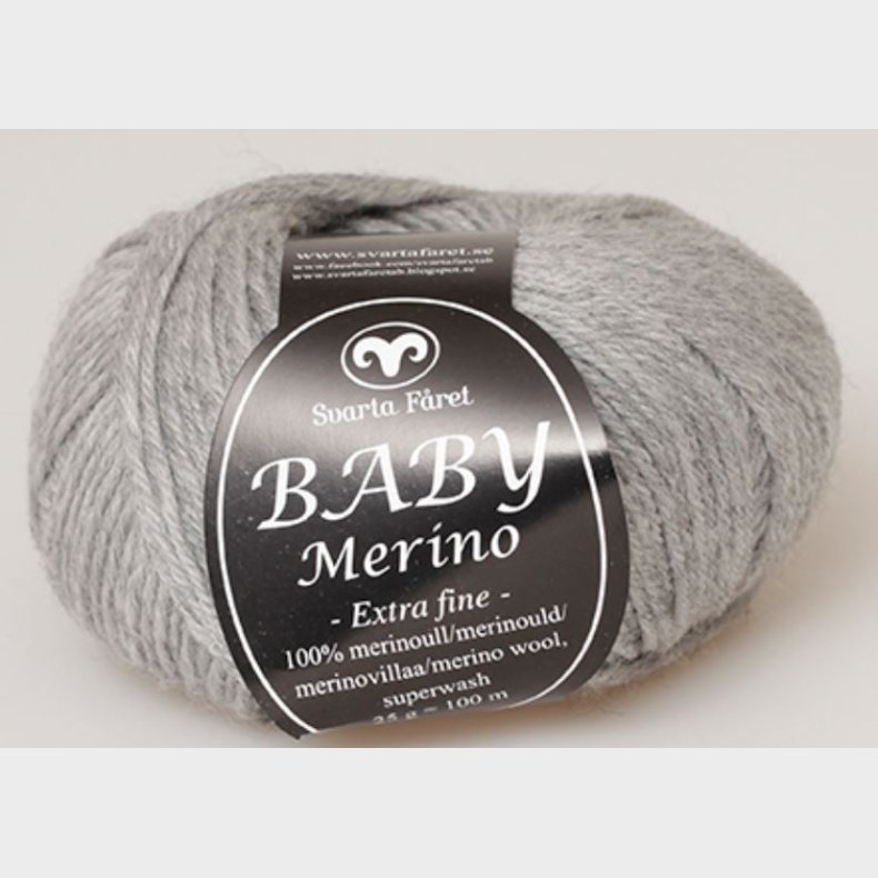 Array af eksotisk Anvendelig Baby Merino Grå 03 - Baby Merino - Saga Strik