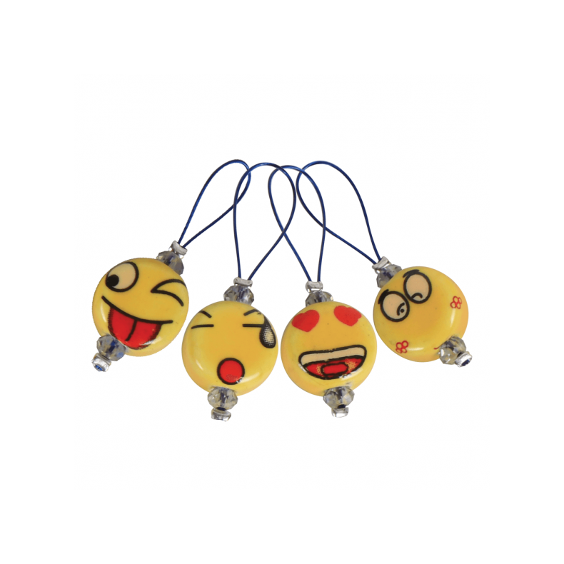 KnitPro Zooni maskemarkrer Smileys, 12 stk